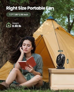 Foto 6 | Ventilador Portátil para Acampar Gaiatop con Linterna Led y Gancho - Venta Internacional