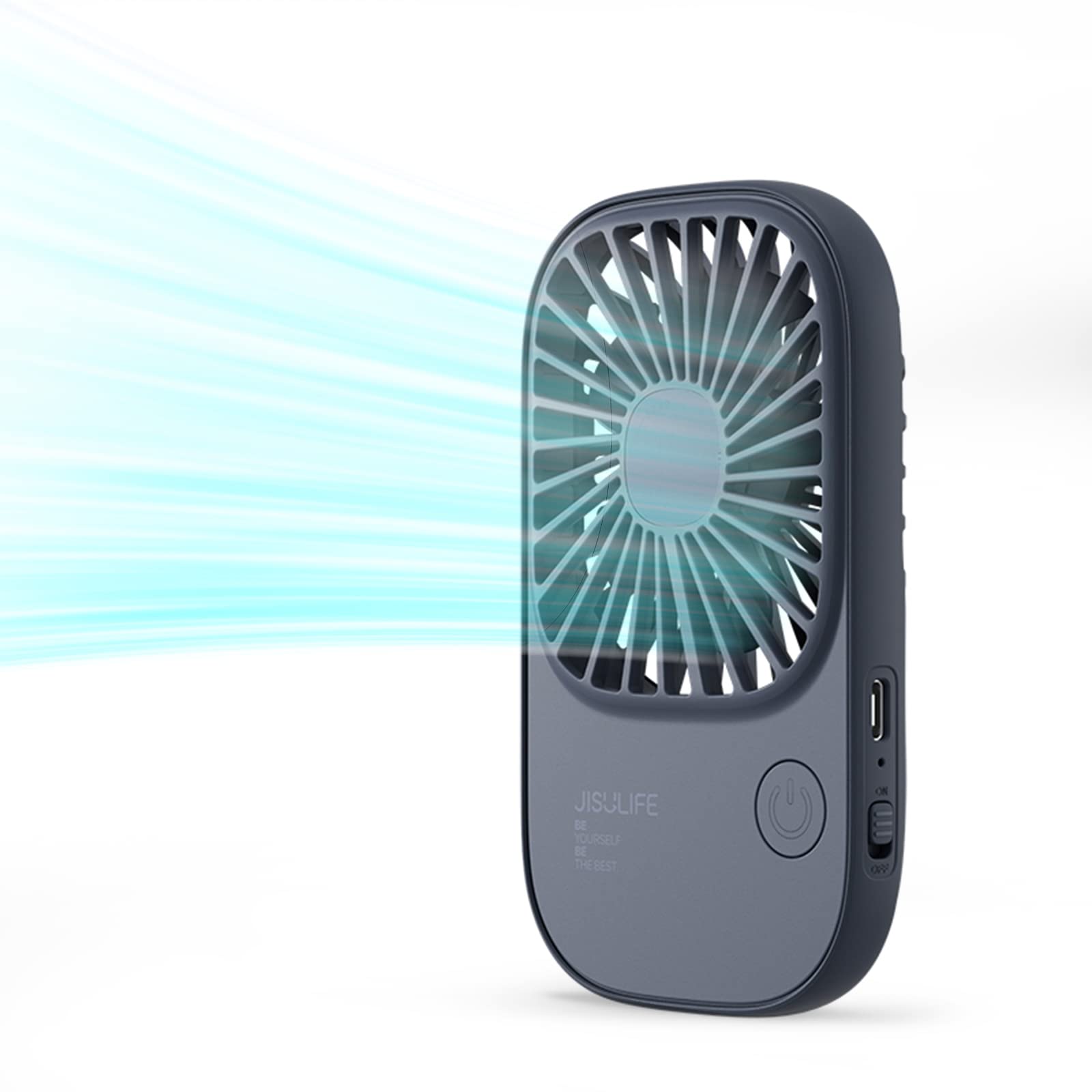 Foto 1 | Miniventilador Portátil Jisulife Recargable por Usb Azul - Venta Internacional