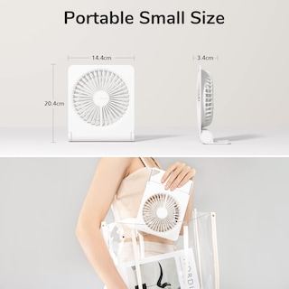 Foto 6 | Ventilador de Escritorio Jisulife Fa28 Recargable Blanco - Venta Internacional