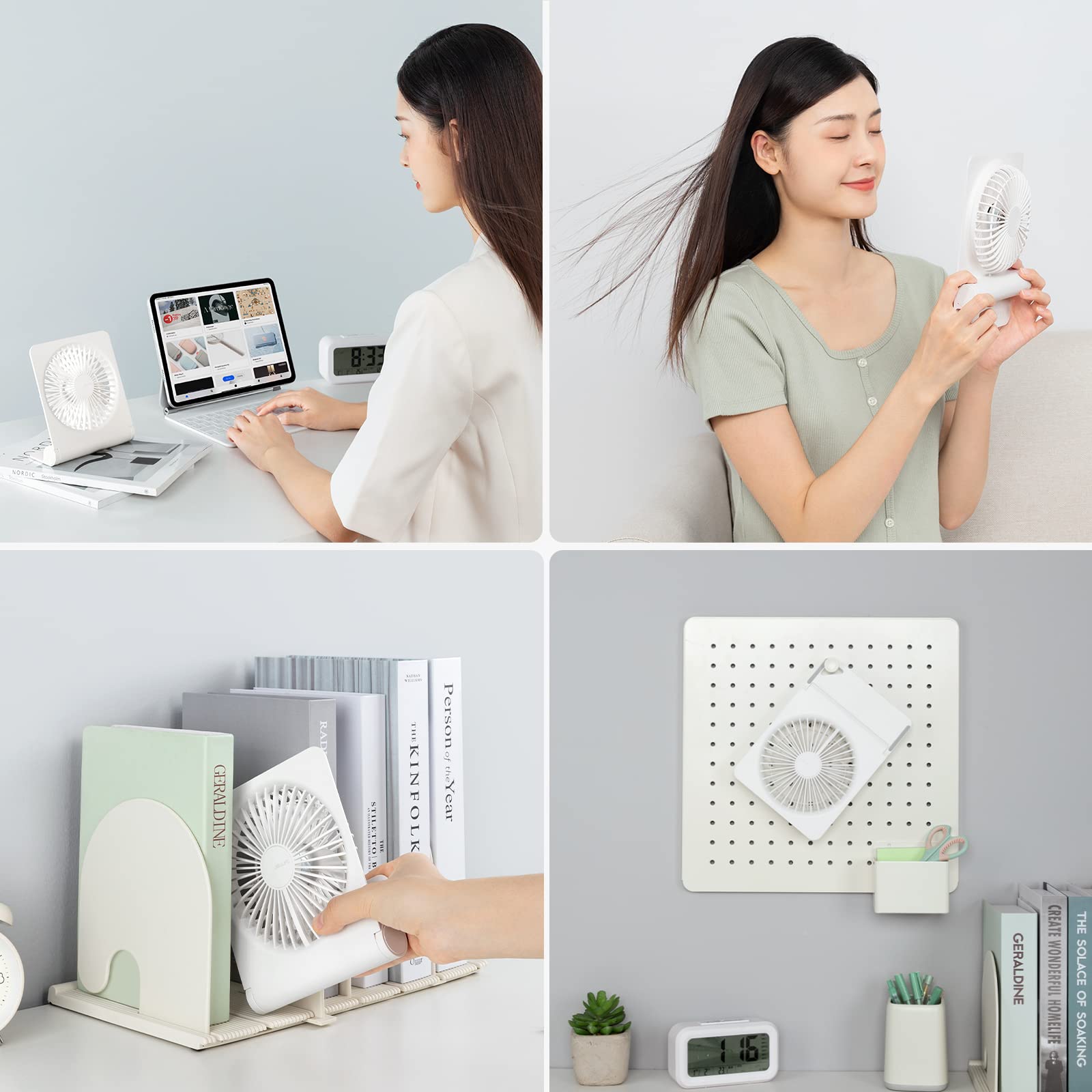 Foto 8 pulgar | Ventilador de Escritorio Jisulife Fa28 Recargable Blanco - Venta Internacional