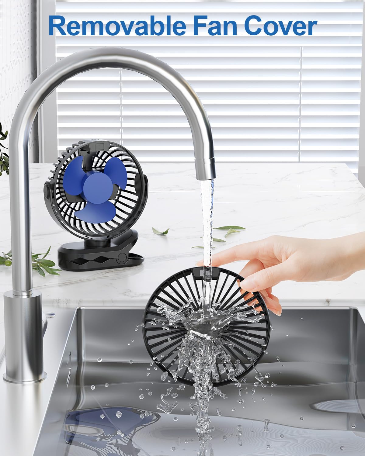 Foto 6 | Ventilador con Clip Sweetfull Portátil Recargable - Venta Internacional