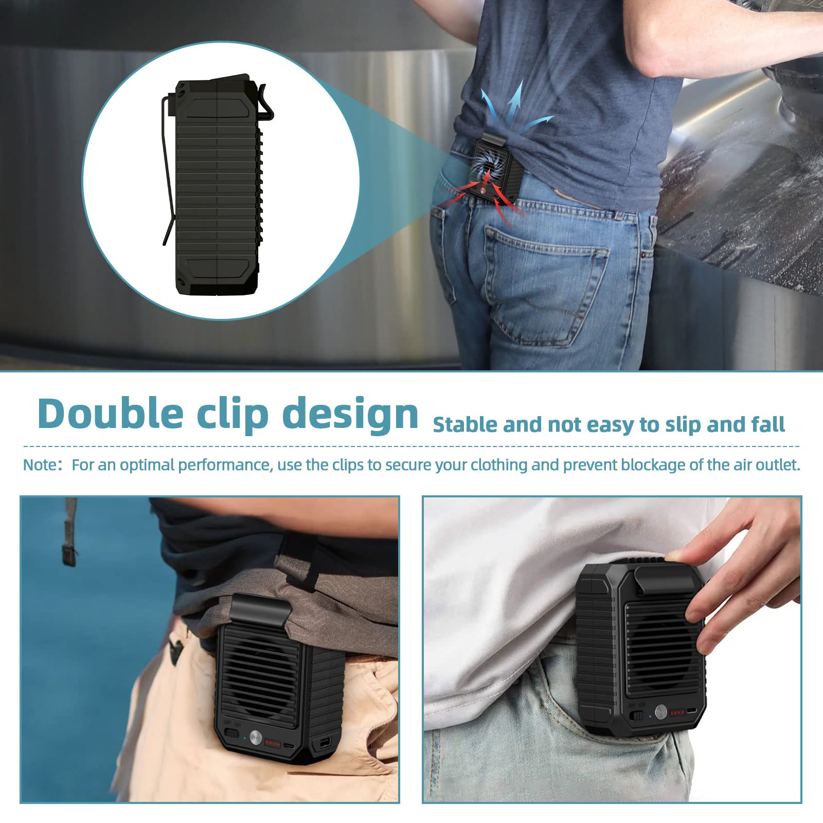 Foto 7 pulgar | Ventilador con Clip Civpower Portátil 3 Velocidades - Venta Internacional