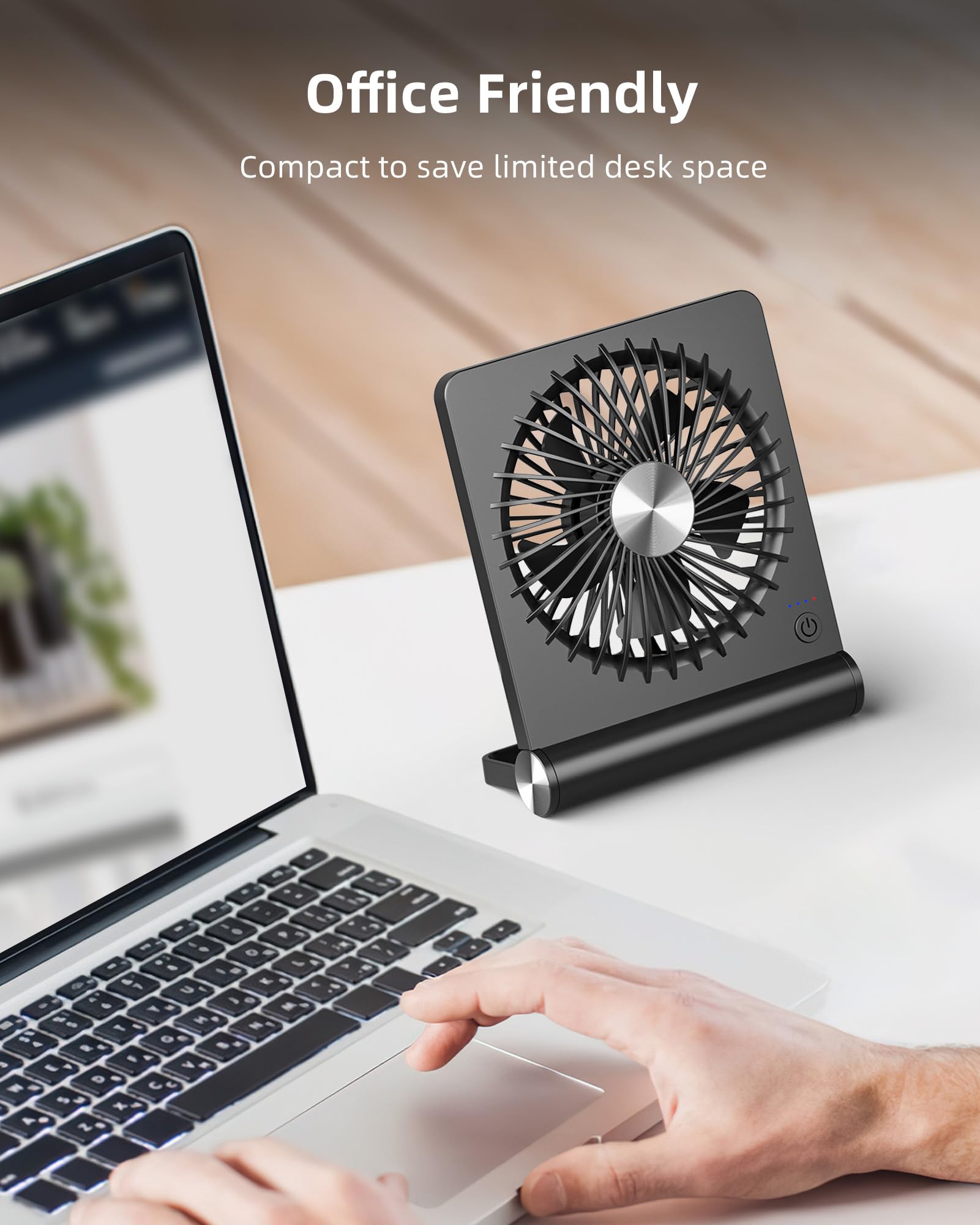 Foto 3 pulgar | Ventilador de Escritorio Koonie de 3 Velocidades Recargable Por Usb - Venta Internacional