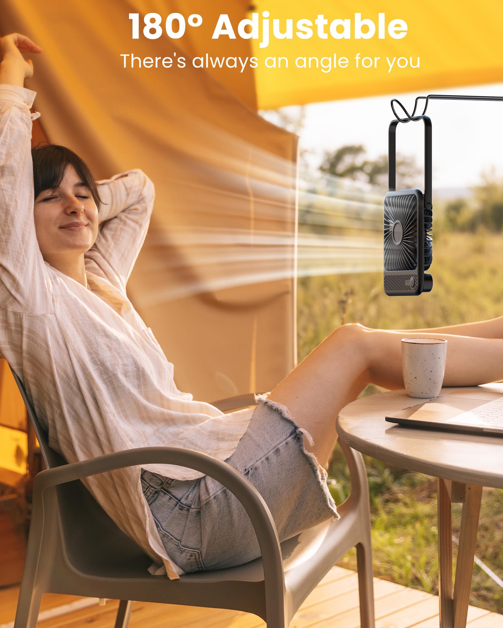 Foto 4 pulgar | Ventilador de Escritorio Koonie Ultrasilencioso Batería de 2.5 A 11 H 3 Velocidades USB - Venta Internacional