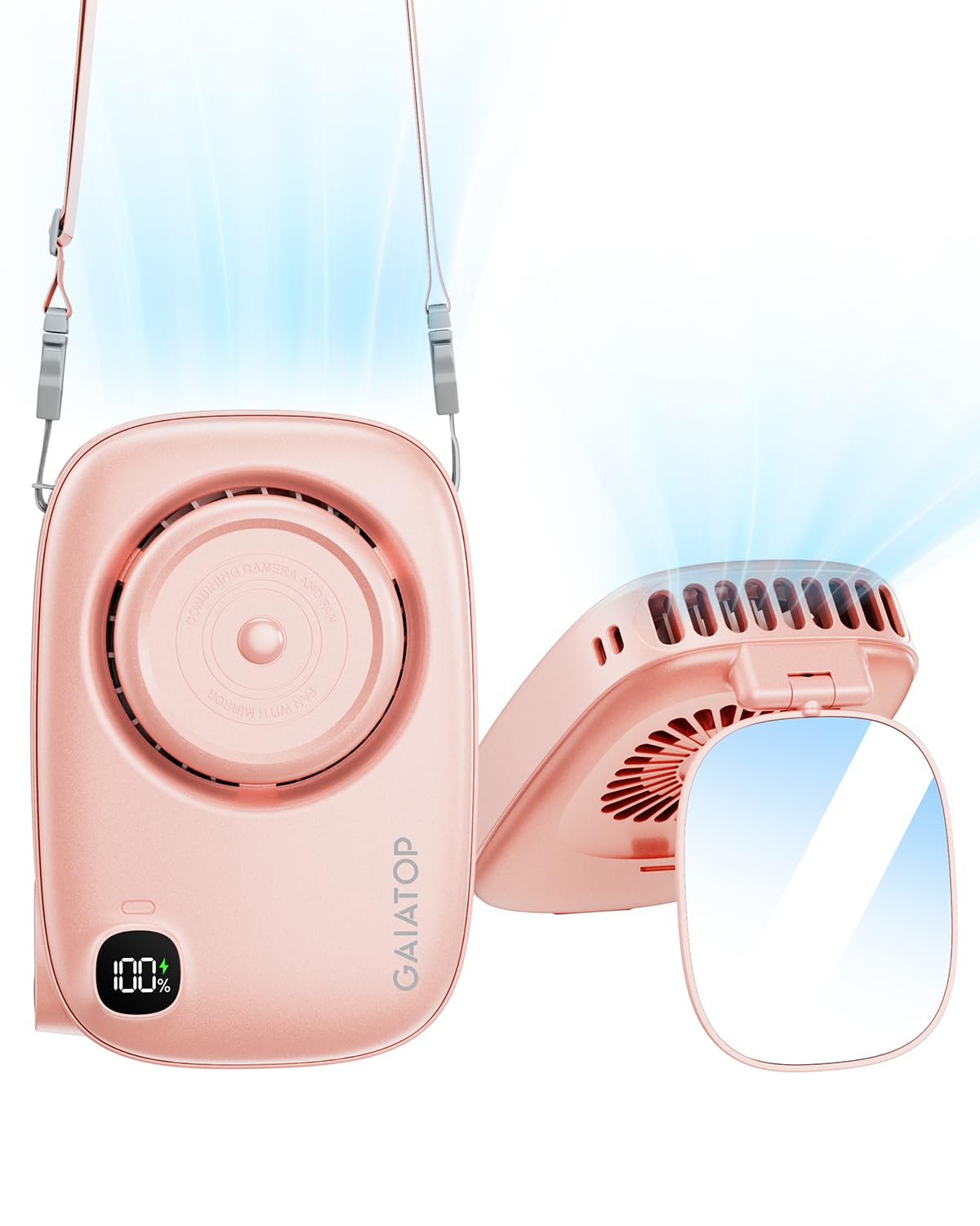 Foto 2 pulgar | Ventilador De Cuello Portátil Gaiatop Mini Recargable Con Espejo Giratorio De 360° - Venta Internacional.