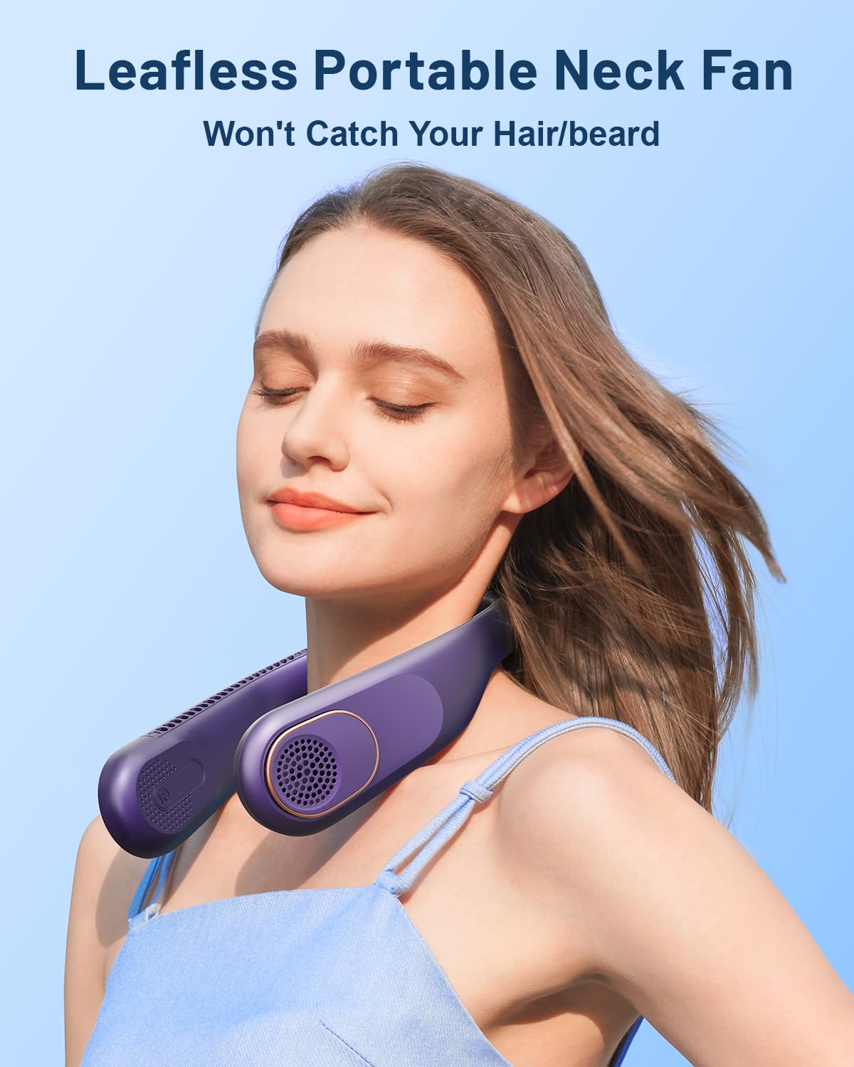 Foto 2 | Ventilador De Cuello Sweetfull Portátil Con Refrigeración De 360°, Sin Aspas, 4000 Mah - Venta Internacional.