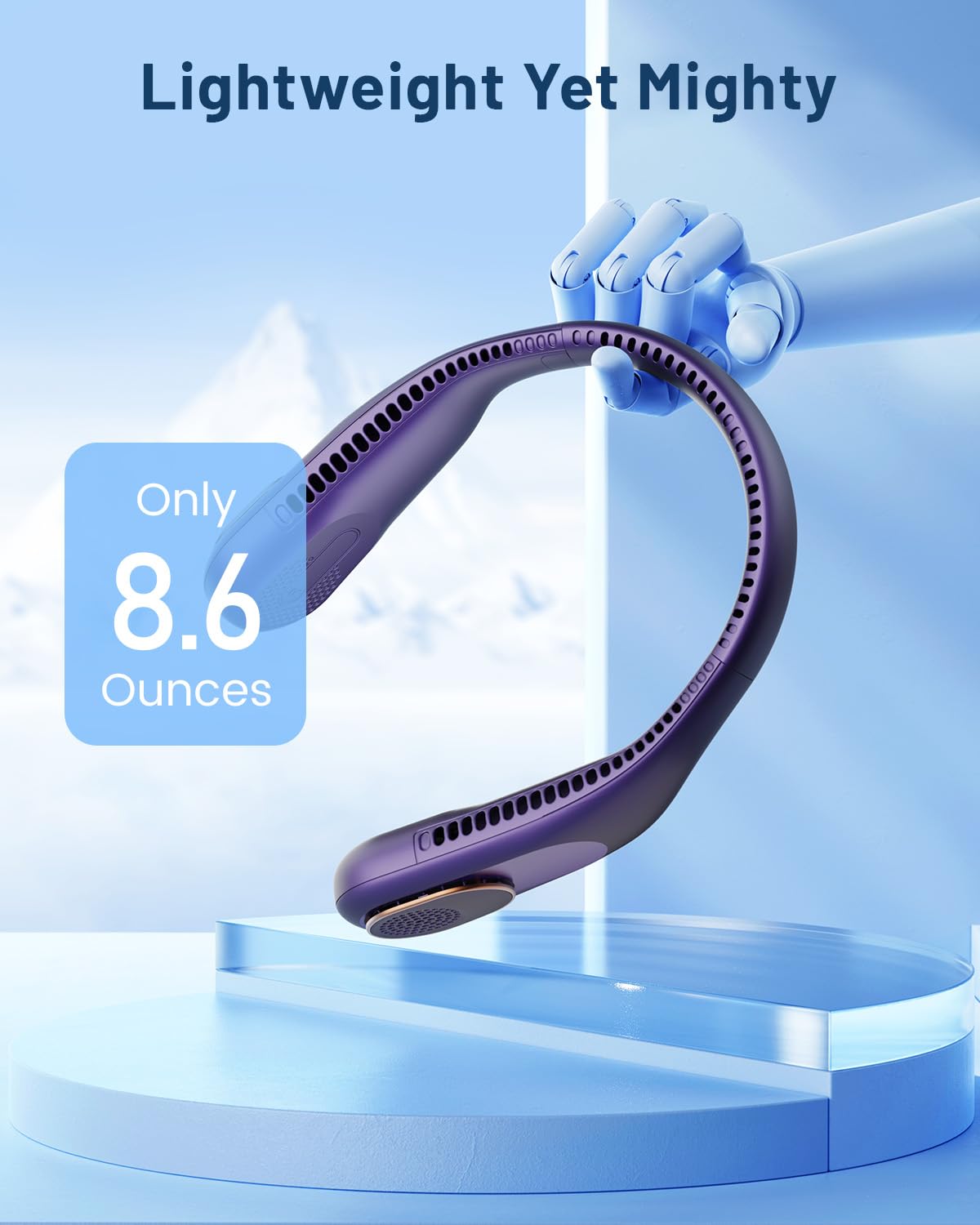 Foto 7 pulgar | Ventilador De Cuello Sweetfull Portátil Con Refrigeración De 360°, Sin Aspas, 4000 Mah - Venta Internacional.