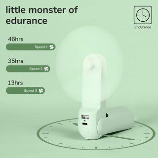 Foto 2 | Ventilador Portátil Jisulife con Powerbank de 4500 Mah 46 H de Autonomía - Venta Internacional