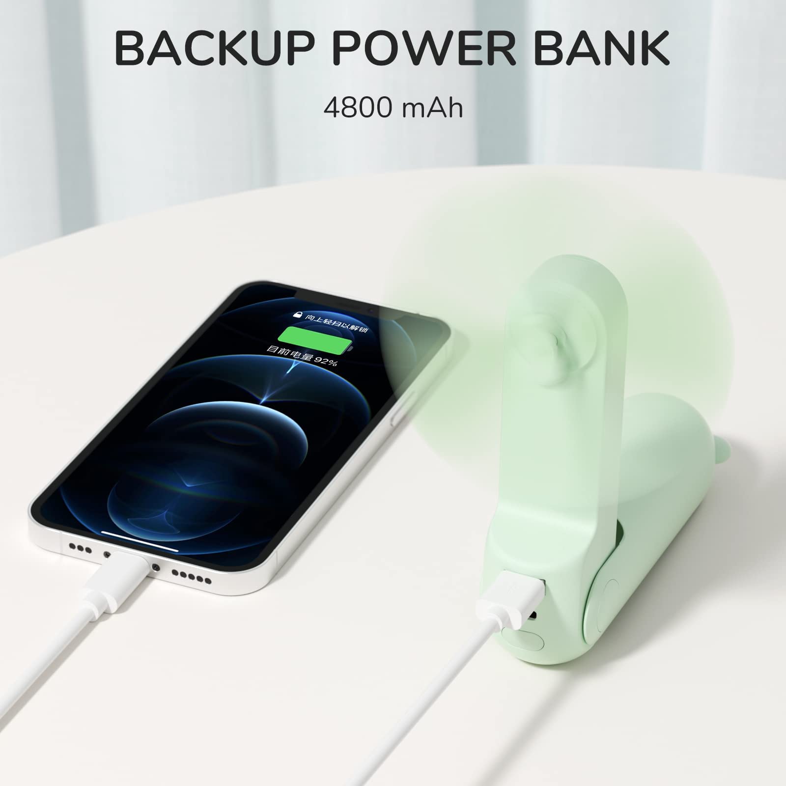 Foto 4 pulgar | Ventilador Portátil Jisulife con Powerbank de 4500 Mah 46 H de Autonomía - Venta Internacional