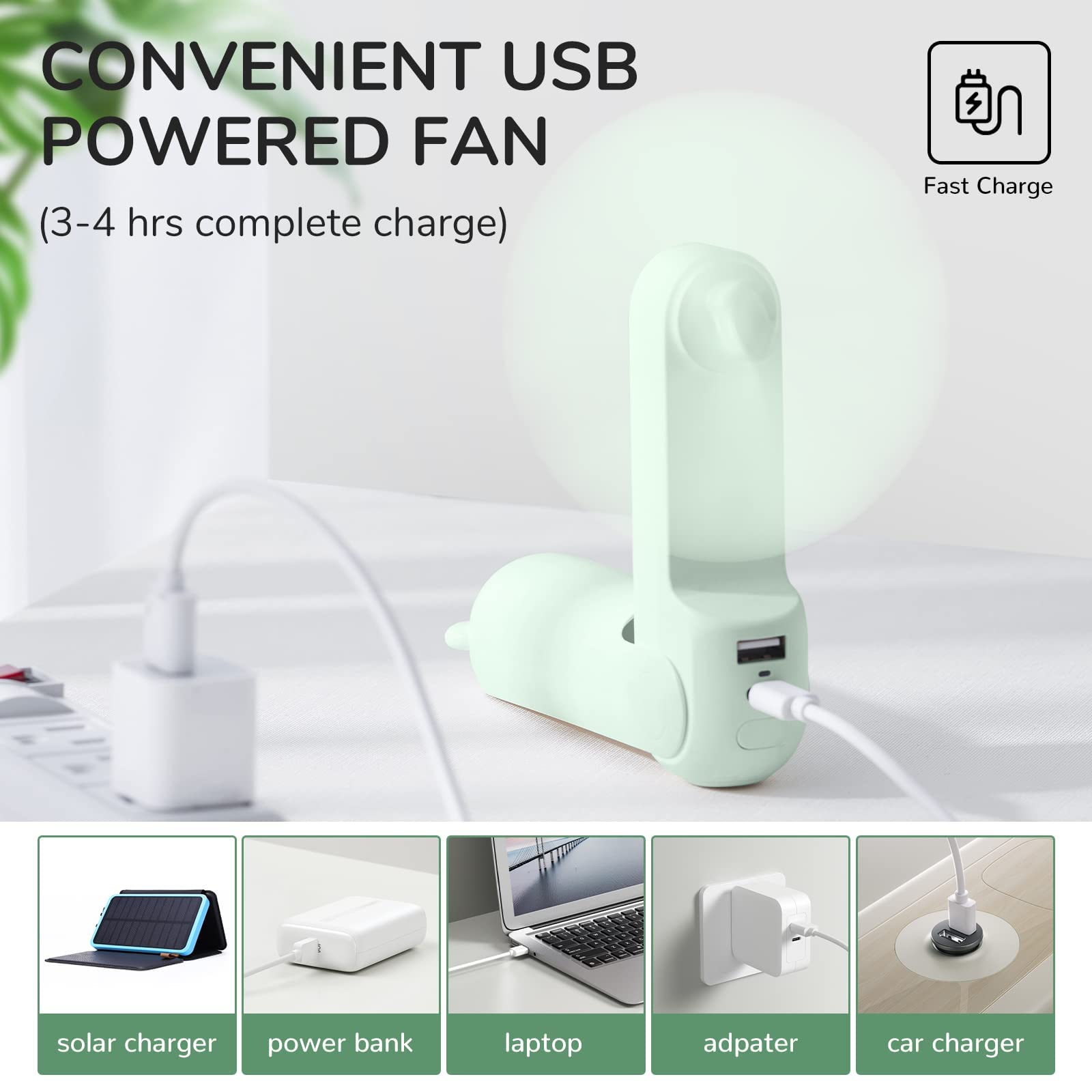 Foto 7 pulgar | Ventilador Portátil Jisulife con Powerbank de 4500 Mah 46 H de Autonomía - Venta Internacional
