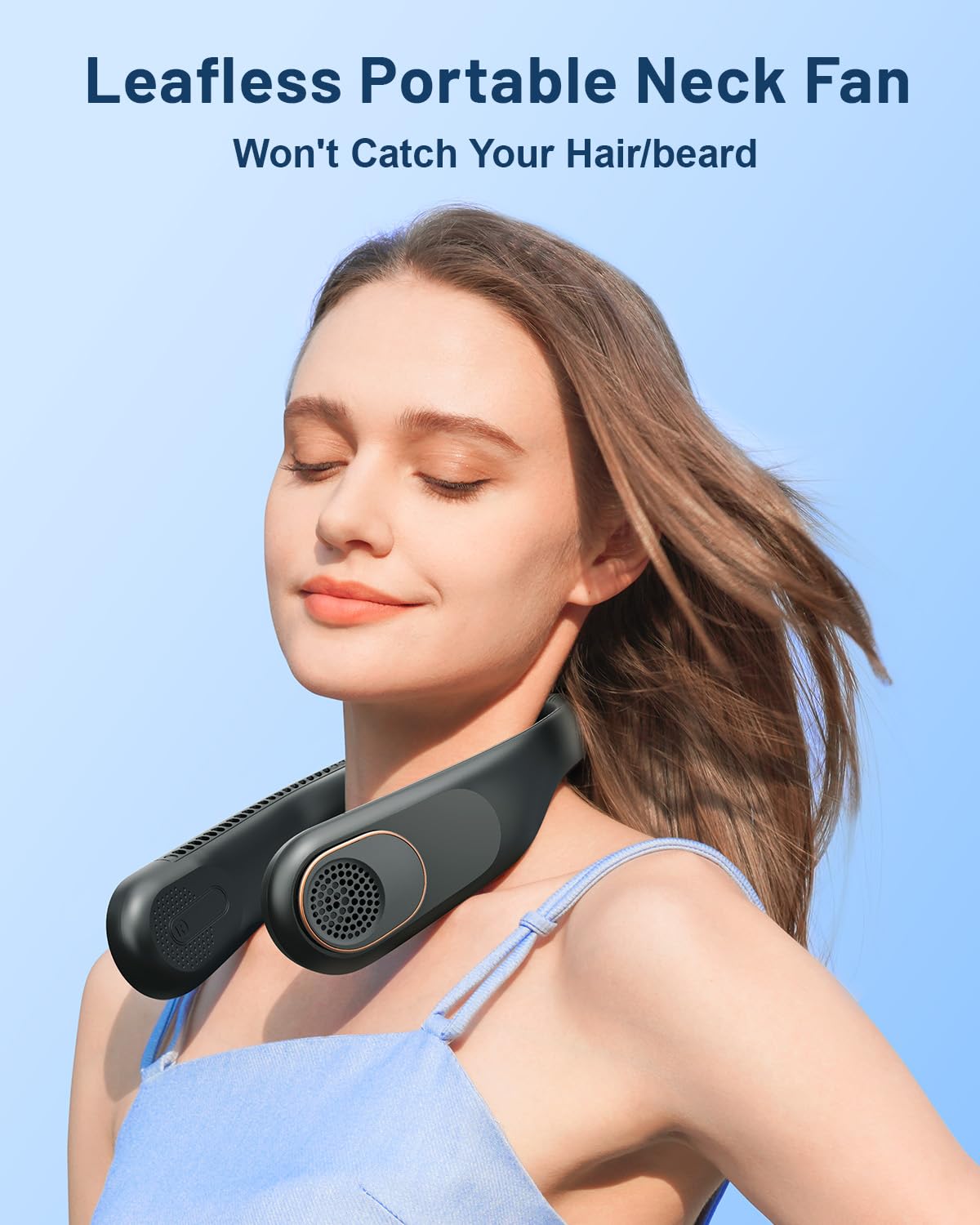 Foto 2 | Ventilador De Cuello Sweetfull Portátil Con Refrigeración De 360°, Sin Aspas, 4000 Mah - Venta Internacional.