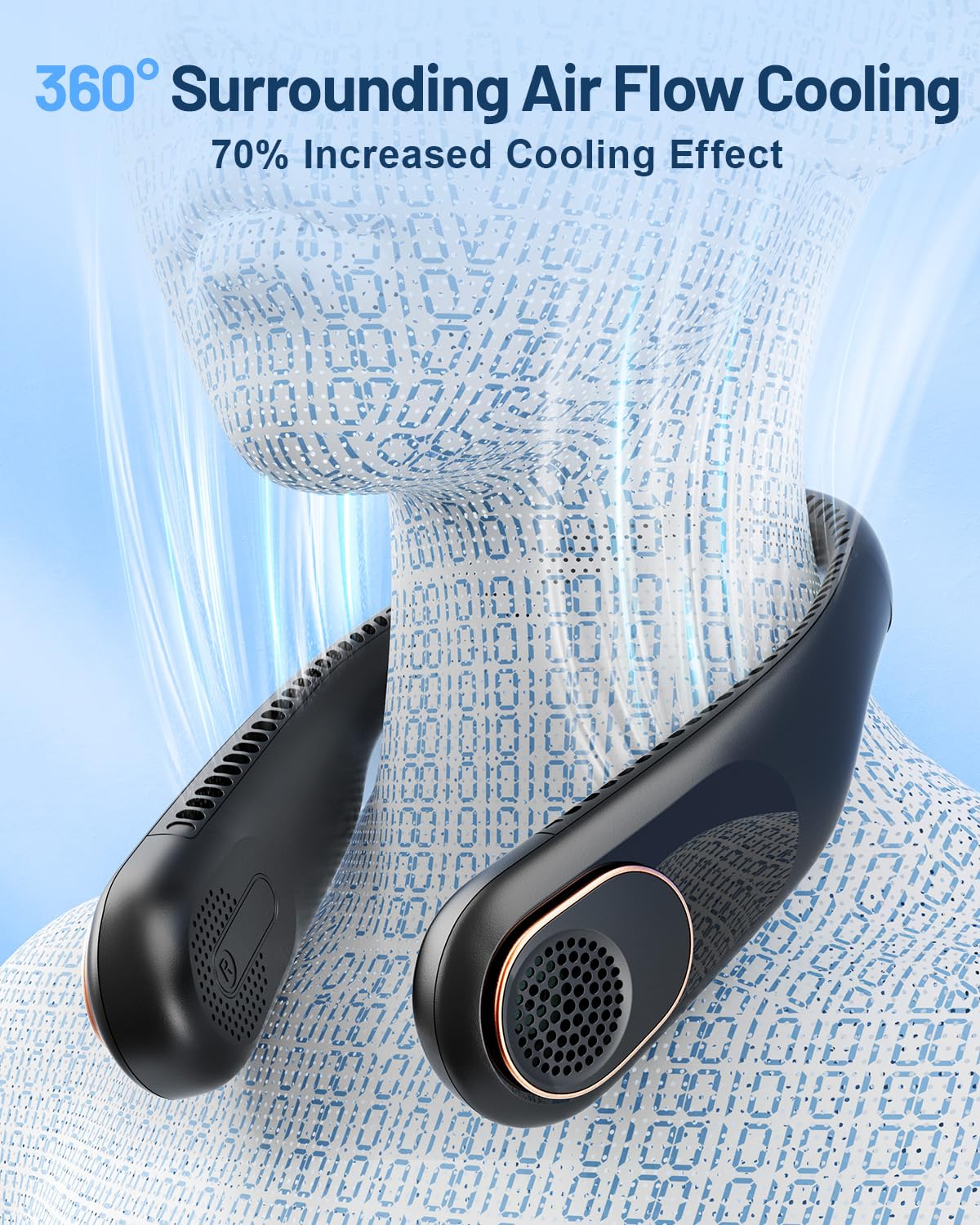 Foto 4 pulgar | Ventilador De Cuello Sweetfull Portátil Con Refrigeración De 360°, Sin Aspas, 4000 Mah - Venta Internacional.