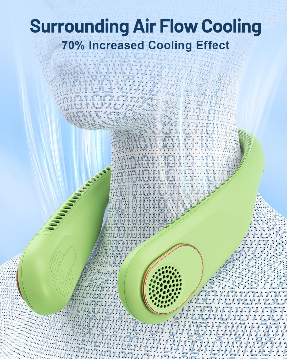 Foto 4 pulgar | Ventilador De Cuello Sweetfull Portátil Con Refrigeración De 360°, Sin Aspas, 4000 Mah - Venta Internacional.