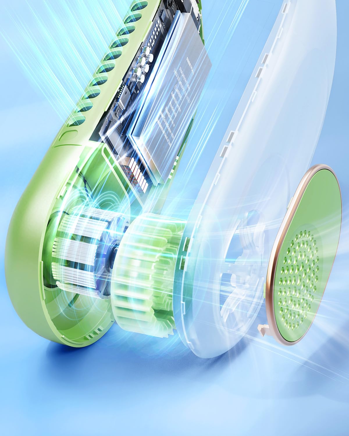 Foto 5 pulgar | Ventilador De Cuello Sweetfull Portátil Con Refrigeración De 360°, Sin Aspas, 4000 Mah - Venta Internacional.