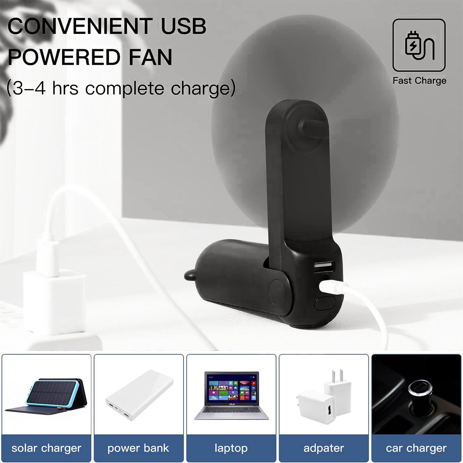 Foto 5 pulgar | Ventilador Portátil Jisulife Con Powerbank De 4500 Mah, 46 H De Autonomía - Venta Internacional.