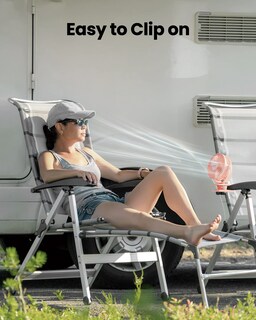 Foto 7 | Ventilador Portátil Con Clip Gaiatop Gaiatop, Funciona Con Pilas, Color Rosa - Venta Internacional.