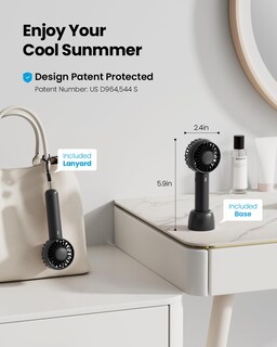 Foto 2 | Ventilador Portátil Gaiatop Negro-Venta Internacional