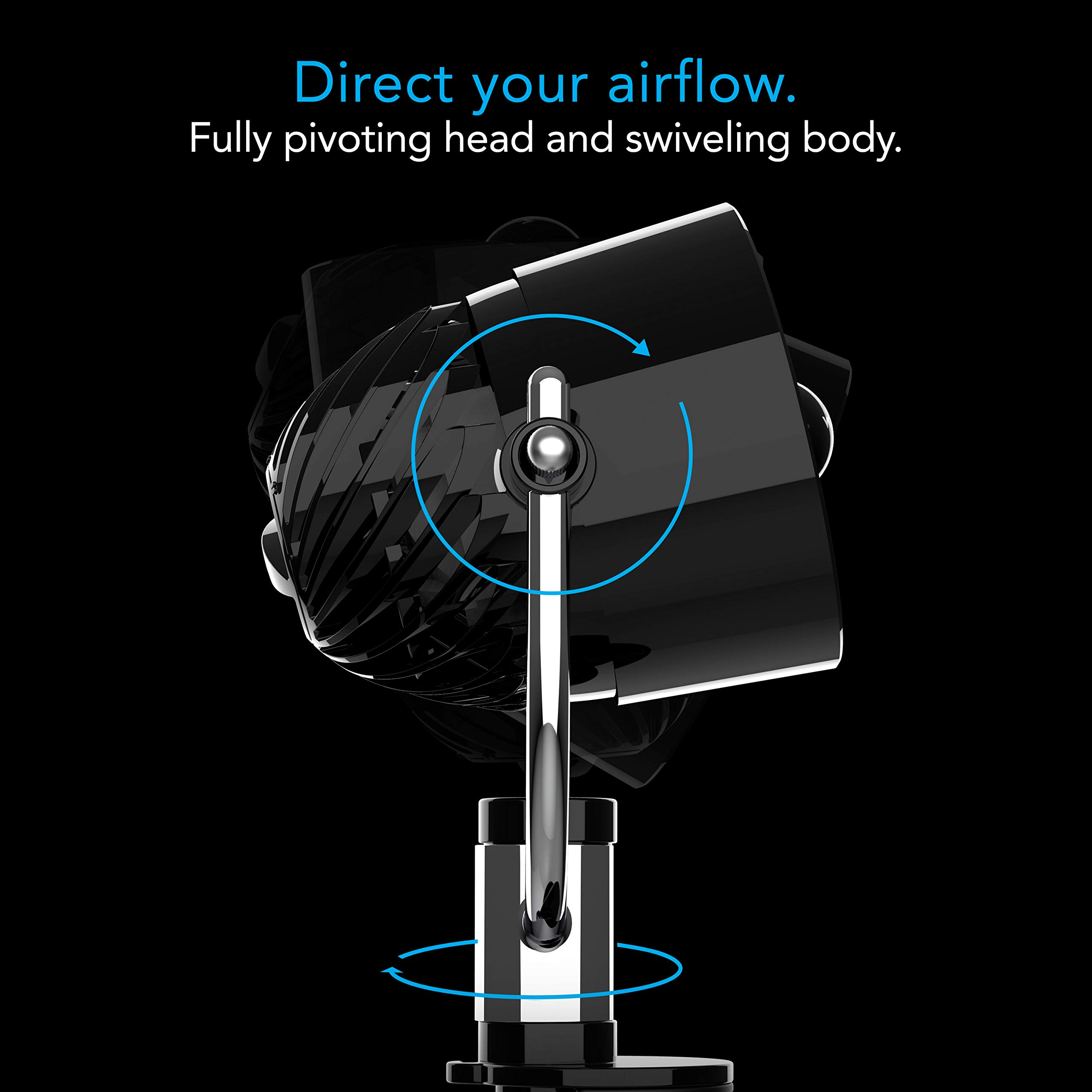 Foto 6 pulgar | Ventilador Circular de Aire Vornado Pivot Clip Negro - Venta Internacional
