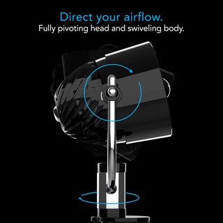 Foto 5 | Ventilador Circular de Aire Vornado Pivot Clip Negro - Venta Internacional