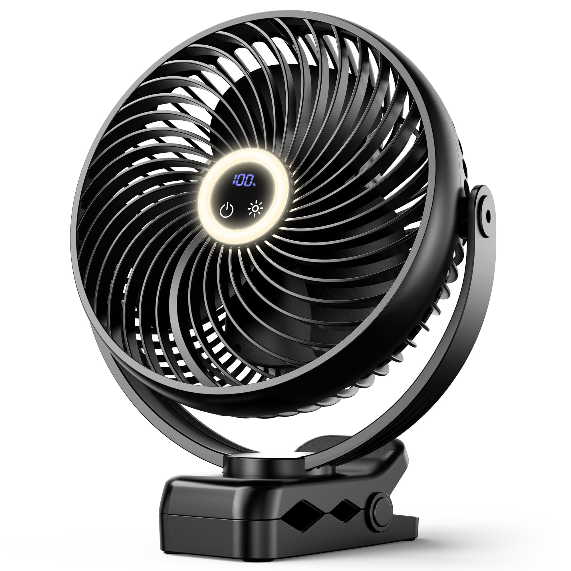 Foto 2 pulgar | Ventilador Portátil con Clip Koonie de 10000 mAh 8 Pulgadas con Linterna Led - Venta Internacional