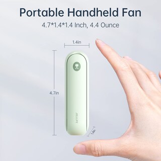 Foto 6 | Ventilador de Mano Jisulife Portátil Recargable con Banco de Energía Verde - Venta Internacional