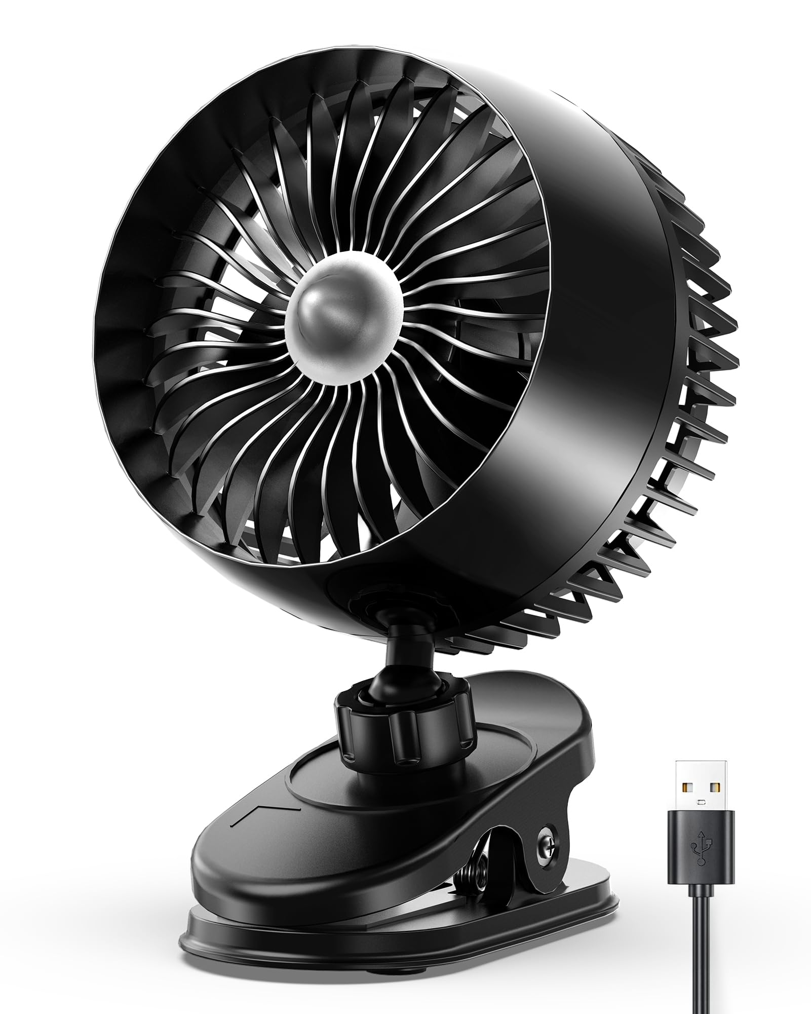 Foto 2 pulgar | Ventilador con Clip Koonie USB Strong Wind Ultrasilencioso Negro - Venta Internacional