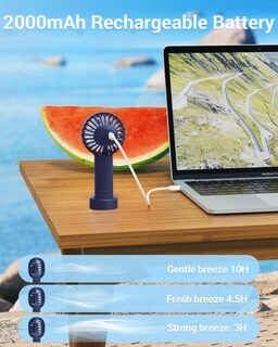 Foto 2 | Ventilador De Mano Sweetfull Mini Portátil Recargable Azul - Venta Internacional.