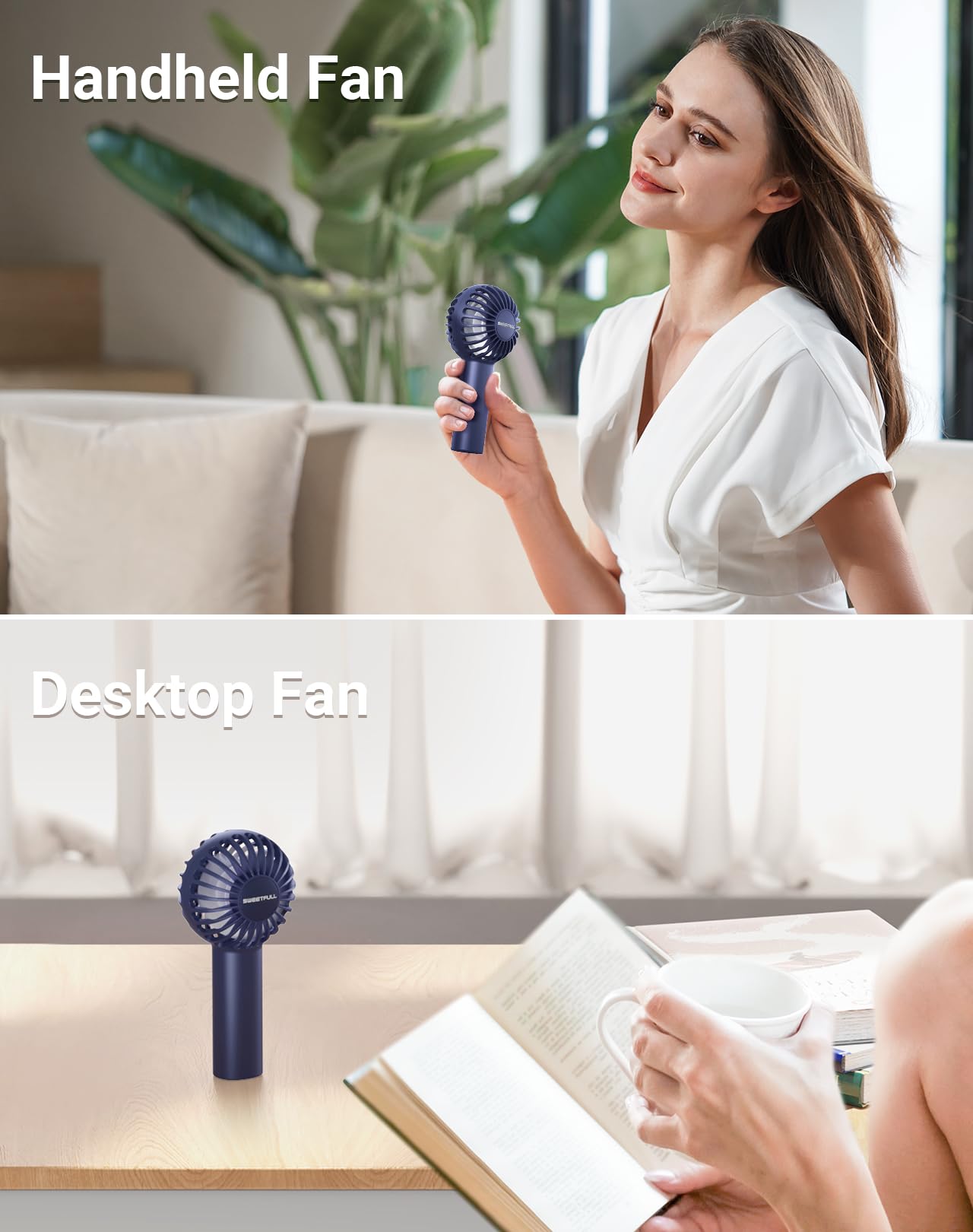 Foto 6 pulgar | Ventilador De Mano Sweetfull Mini Portátil Recargable Azul - Venta Internacional.