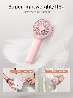 Foto 5 | Ventilador Portátil Easyacc Rosa-Venta Internacional