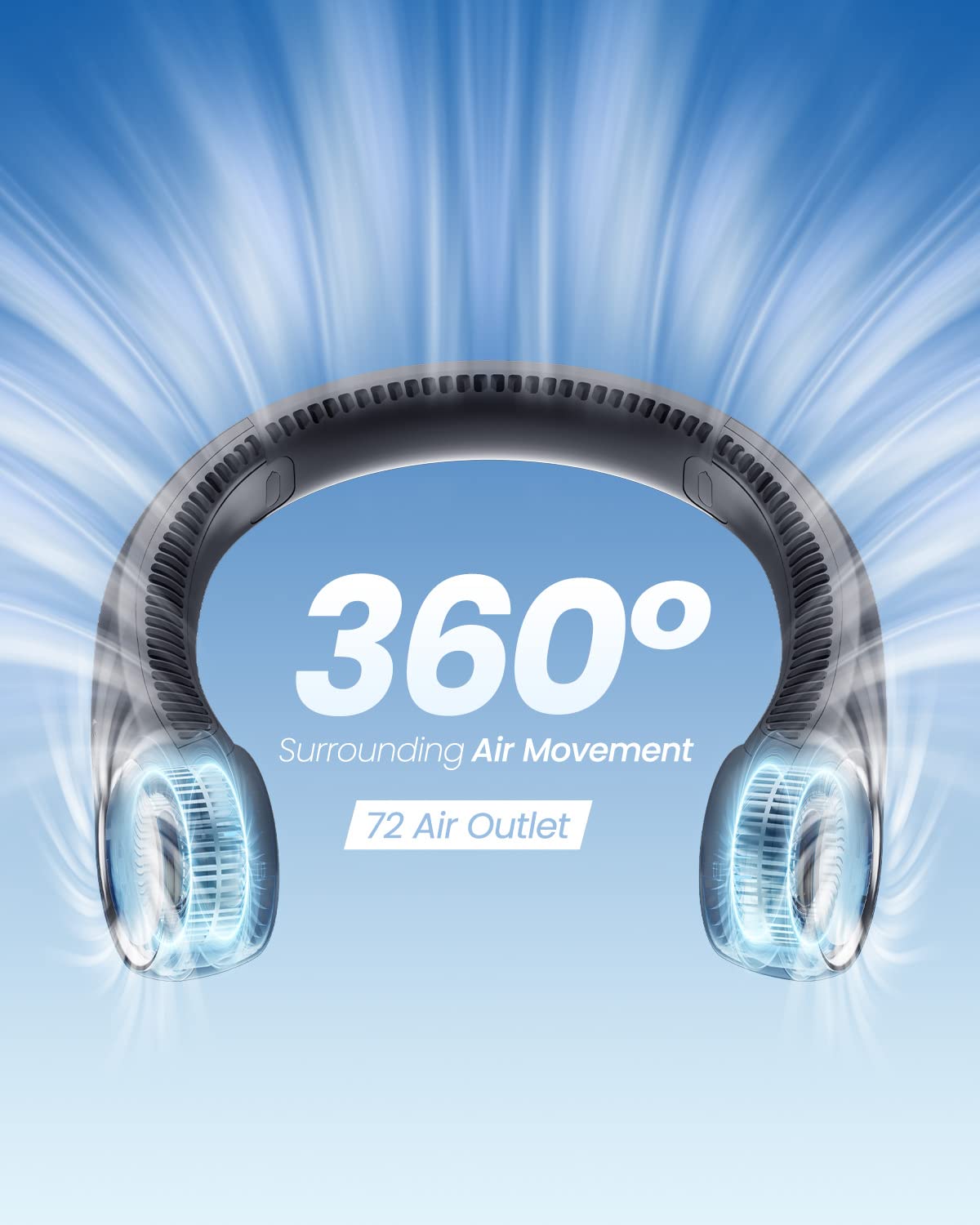 Foto 4 pulgar | Ventilador de Cuello Gaiatop Recargable sin Aspas - Venta Internacional