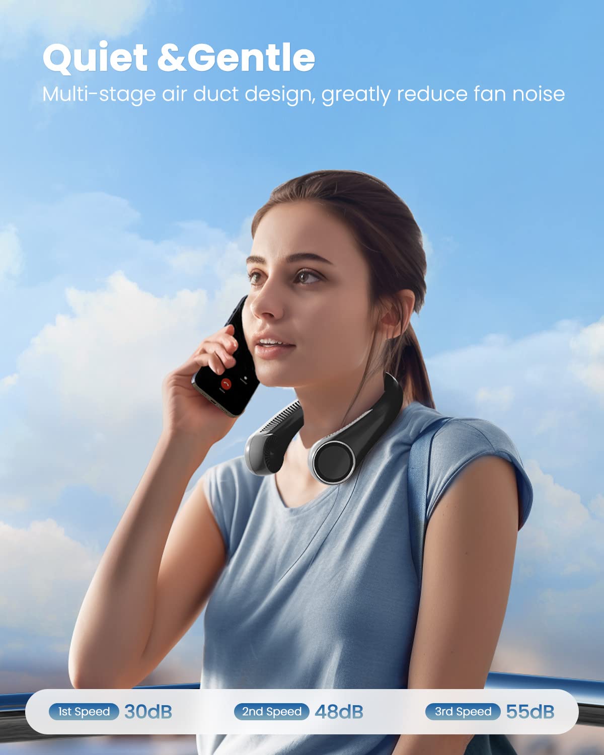 Foto 6 pulgar | Ventilador de Cuello Gaiatop Recargable sin Aspas - Venta Internacional