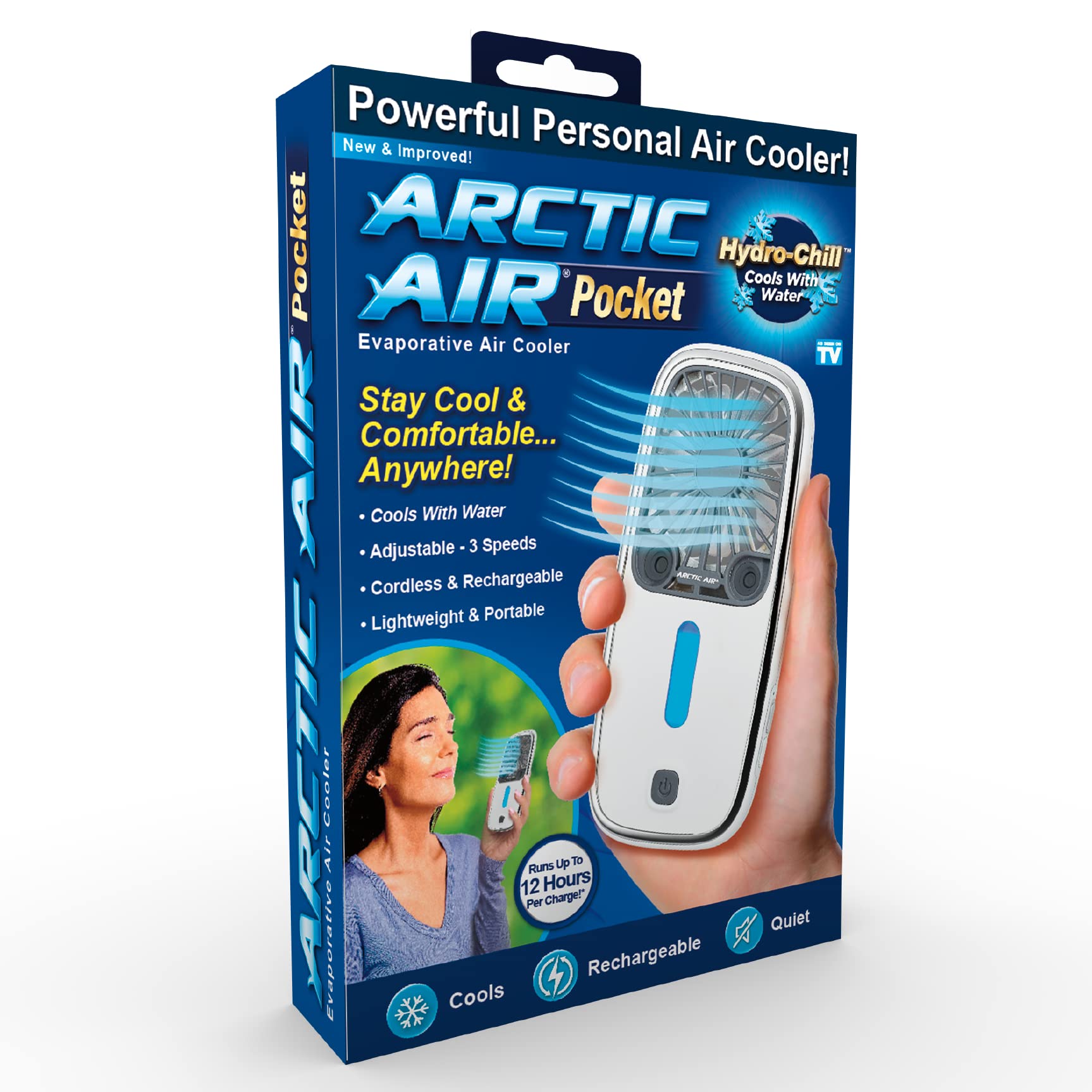 Foto 3 pulgar | Ventilador Portátil Arctic Air Pocket Chill con Batería de 12 Horas De Duración - Venta Internacional