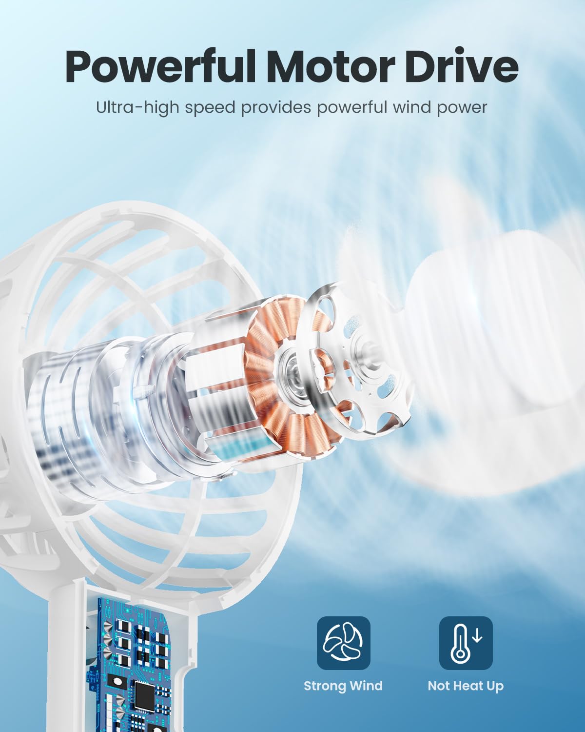 Foto 4 pulgar | Ventilador Portátil Gaiatop Mini Handheld 3 Velocidades Recargable - Venta Internacional