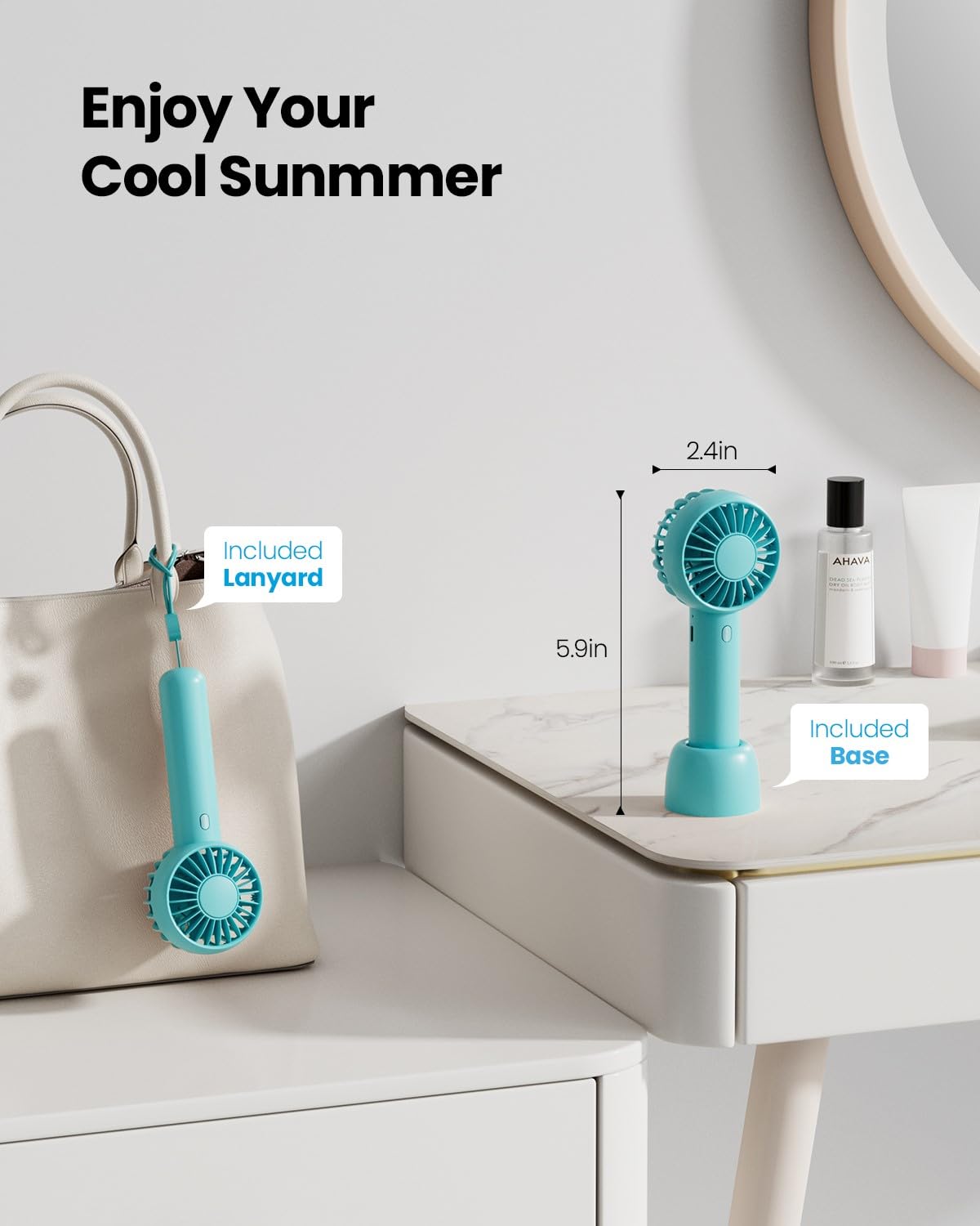 Foto 3 pulgar | Ventilador Portátil Gaiatop Bp26 De 3 Velocidades Recargable Por Usb - Venta Internacional