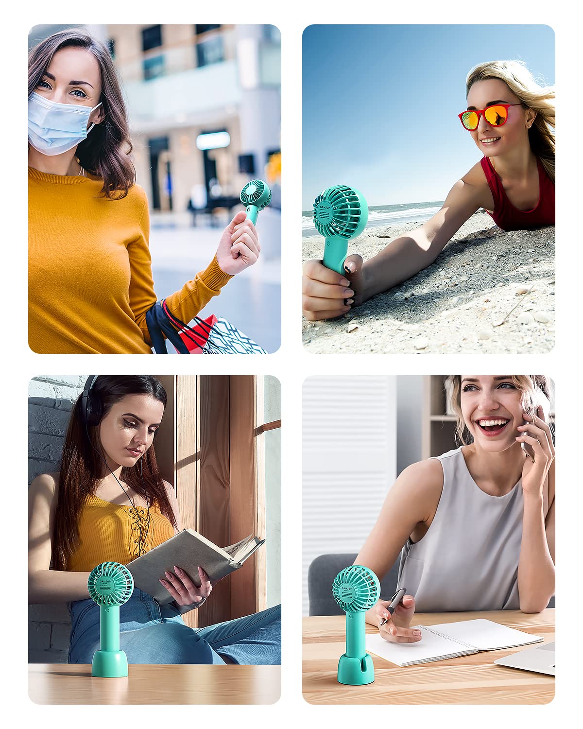 Foto 8 pulgar | Ventilador Portátil Gaiatop Bp26 De 3 Velocidades Recargable Por Usb - Venta Internacional