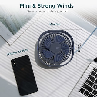 Foto 2 | Ventilador de Escritorio Easyacc USB 3 Velocidades Giratorio 360° - Venta Internacional