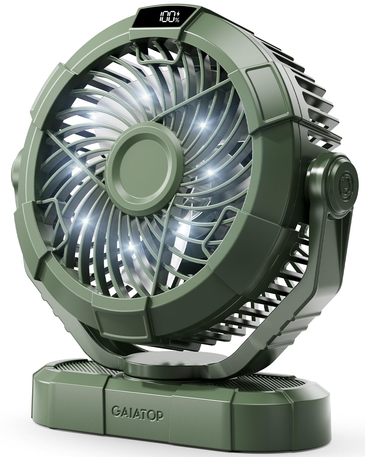 Foto 2 pulgar | Ventilador Portátil para Acampar Gaiatop de 8 Pulgadas con Linterna LED de 4000 mAh - Venta Internacional