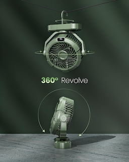 Foto 4 | Ventilador Portátil para Acampar Gaiatop de 8 Pulgadas con Linterna LED de 4000 mAh - Venta Internacional