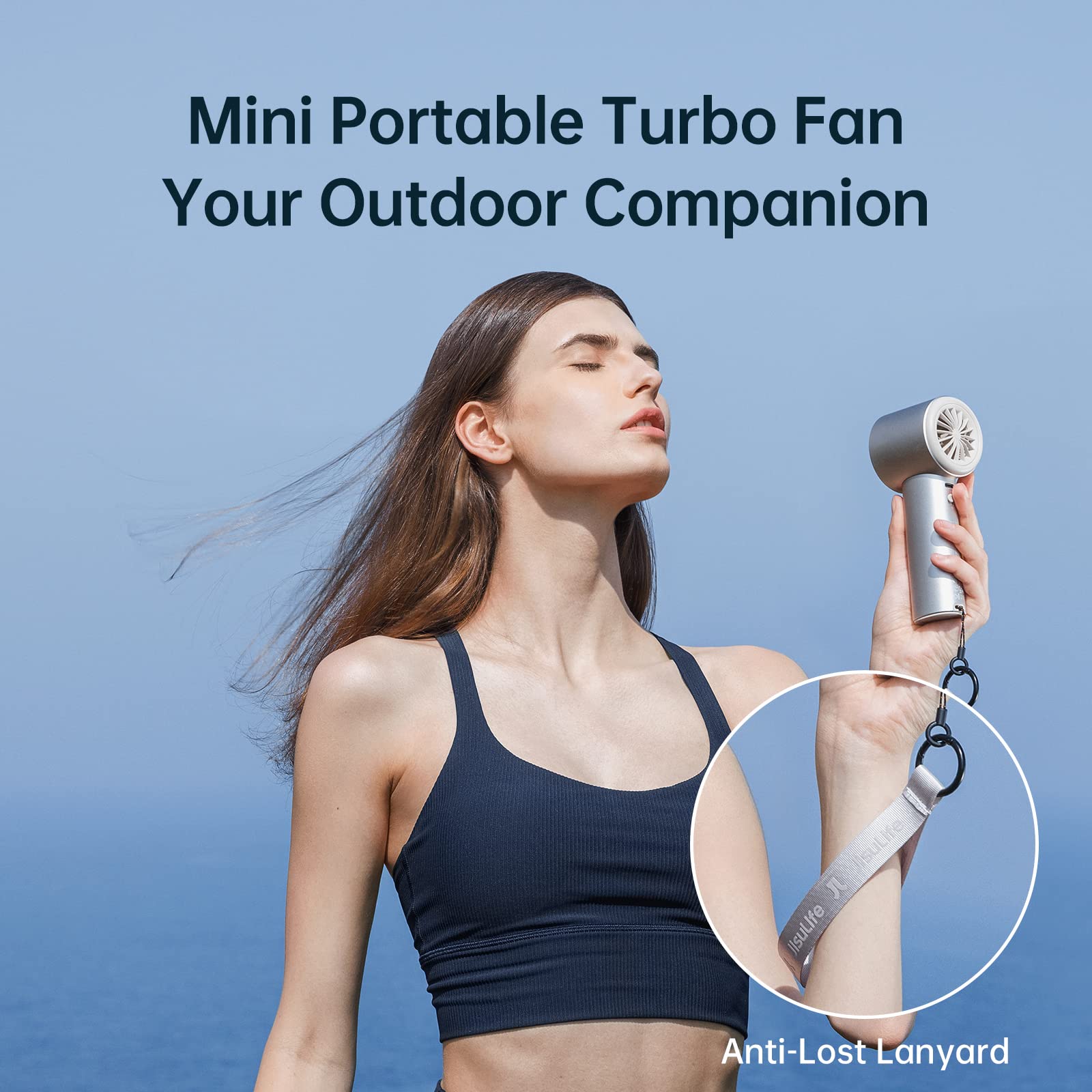 Foto 7 | Ventilador Portátil Jisulife Turbo Con Batería De 5000 Mah, Color Marrón - Venta Internacional.