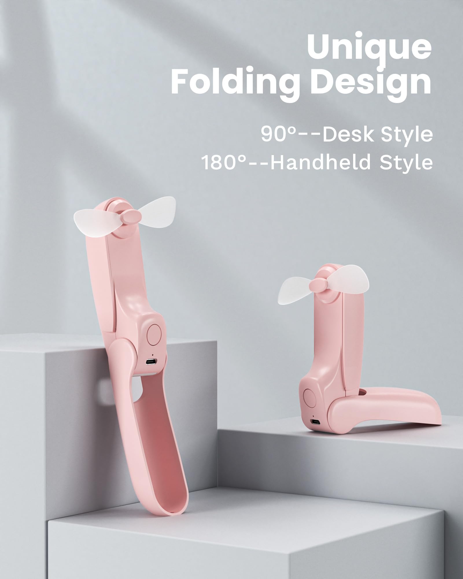Foto 5 pulgar | Ventilador de Mano Koonie Portátil Mini Rosa - Venta Internacional