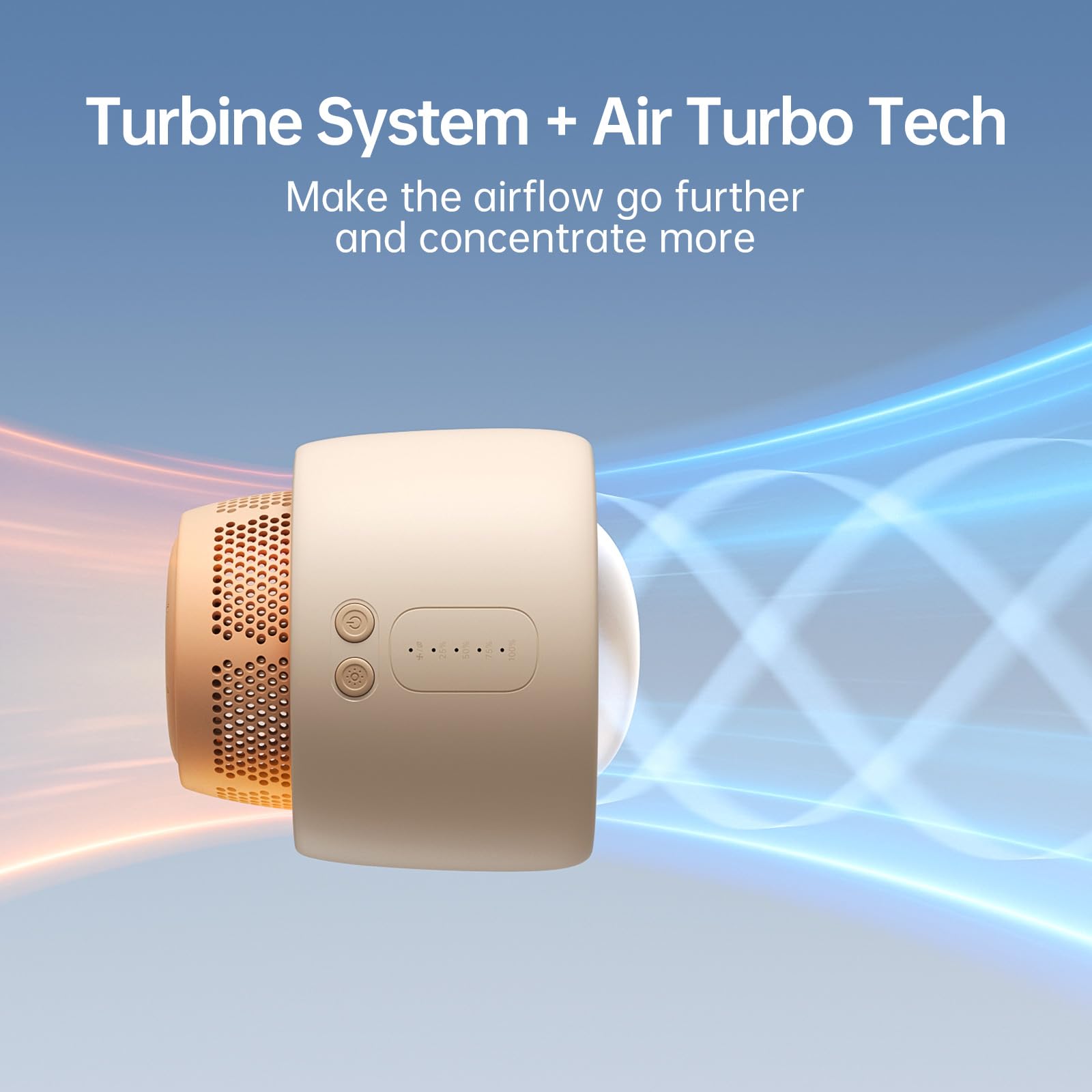 Foto 3 pulgar | Ventilador Para Cochecito Jisulife Con Turbina Sin Aspas Y Purificador De Aire, Color Marrón - Venta Internacional.