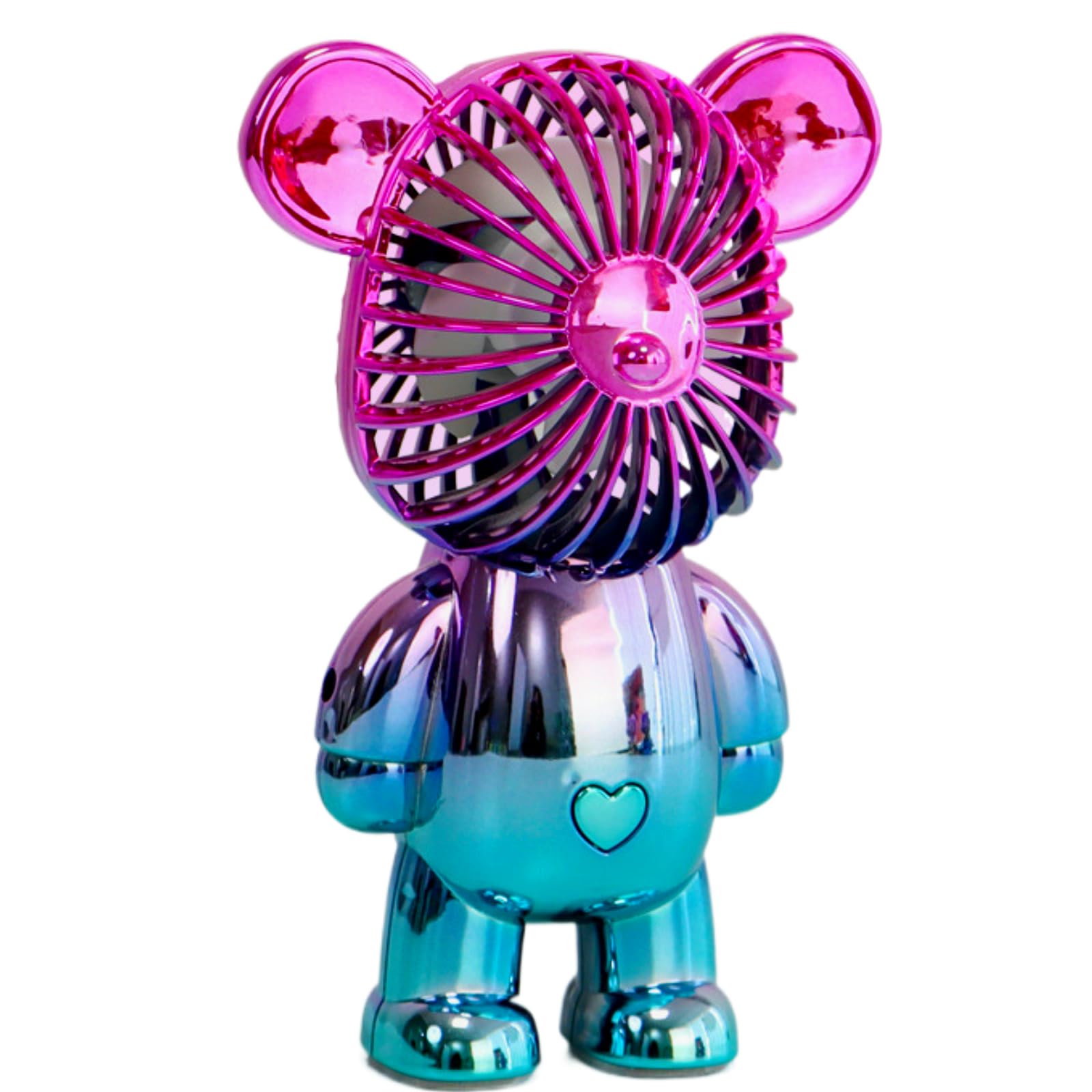 Foto 2 pulgar | Miniventilador Portátil Generic Bear, Portátil, Recargable Por Usb, Rosa - Venta Internacional.