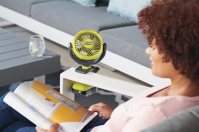 Foto 2 | Ventilador Ryobi Rcf18-0 One+ Inalámbrico De 18 V Con Pinza De 10 Cm, Hiperverde - Venta Internacional.
