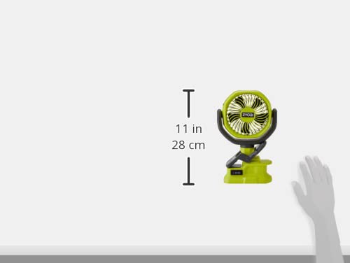 Foto 4 pulgar | Ventilador Ryobi Rcf18-0 One+ Inalámbrico De 18 V Con Pinza De 10 Cm, Hiperverde - Venta Internacional.