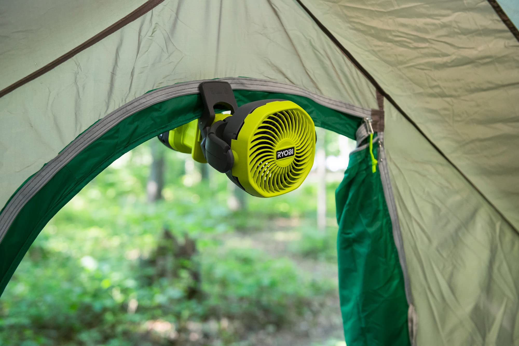Foto 7 pulgar | Ventilador Ryobi Rcf18-0 One+ Inalámbrico De 18 V Con Pinza De 10 Cm, Hiperverde - Venta Internacional.