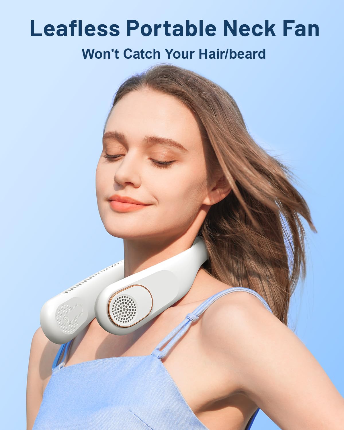Foto 2 | Ventilador De Cuello Sweetfull Portátil Con Refrigeración De 360°, Sin Aspas, 4000 Mah - Venta Internacional.