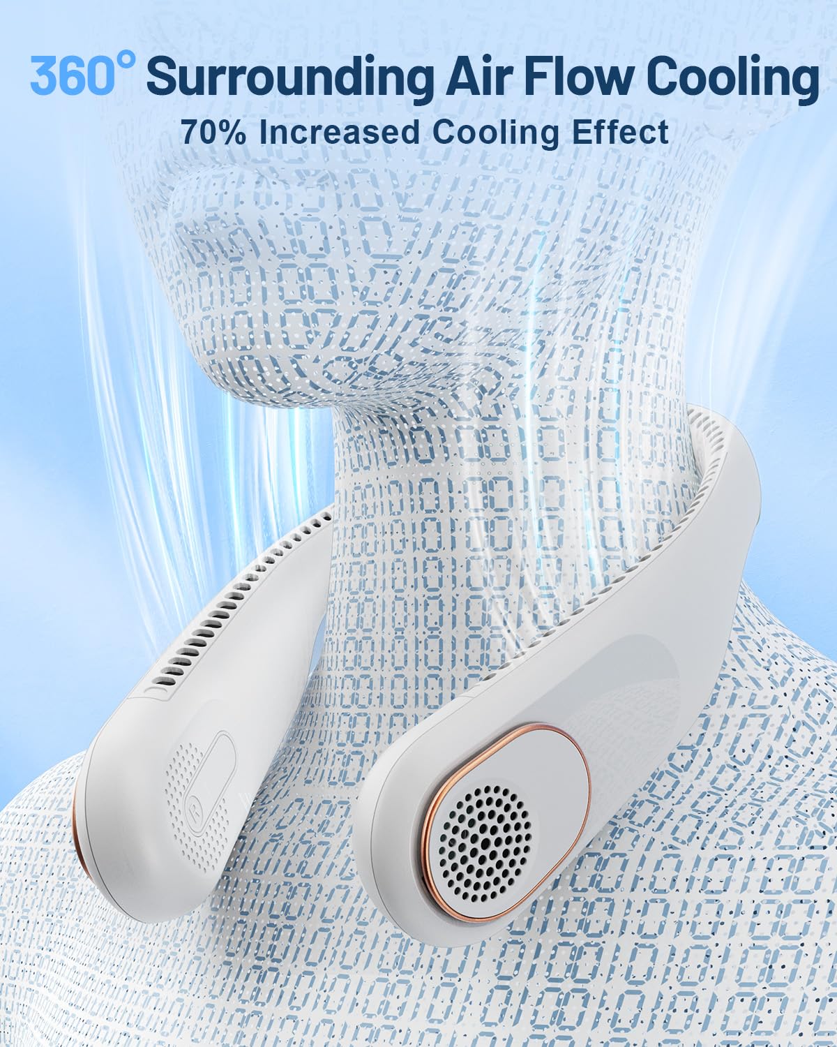 Foto 4 pulgar | Ventilador De Cuello Sweetfull Portátil Con Refrigeración De 360°, Sin Aspas, 4000 Mah - Venta Internacional.