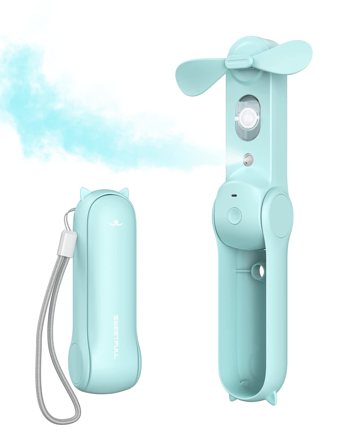 Foto 2 pulgar | Ventilador Nebulizador Portátil Sweetfull Recargable Azul - Venta Internacional