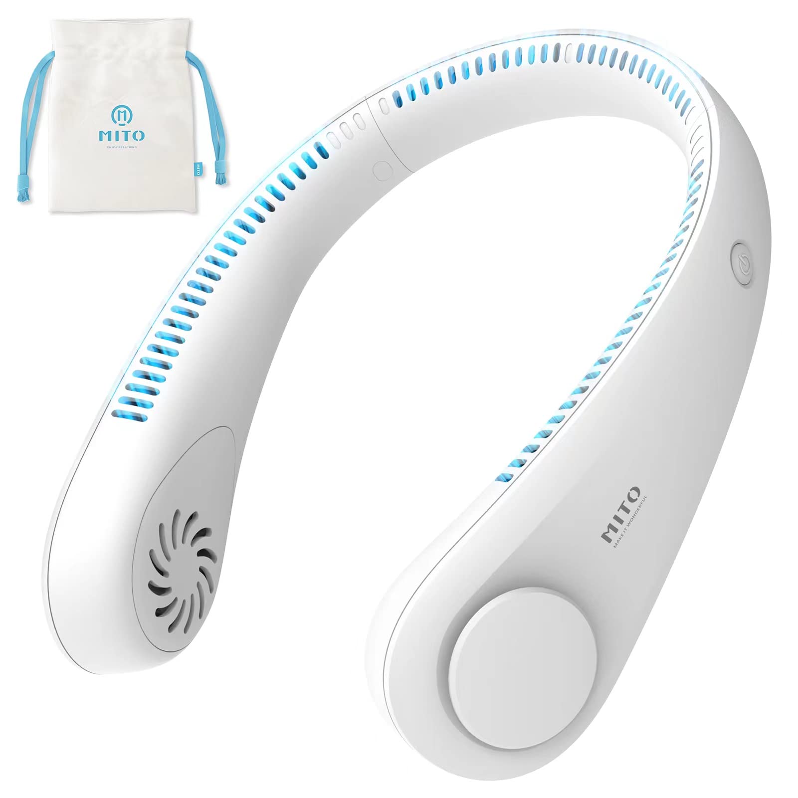 Ventilador Portátil De Cuello Colgante Mito Recargable 4000 Mah - Venta Internacional.