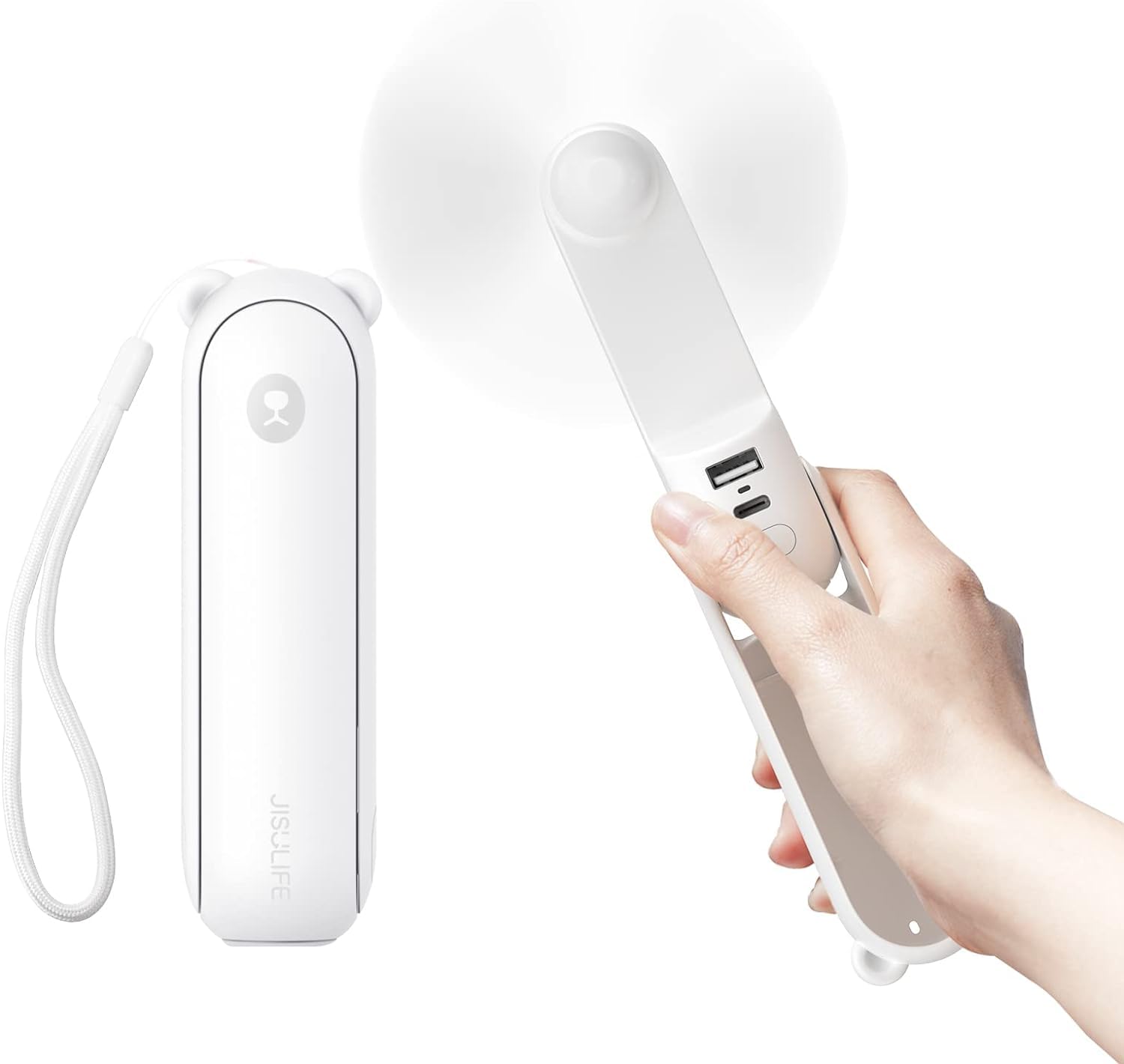 Foto 2 pulgar | Ventilador Portátil Jisulife Blanco-Venta Internacional